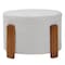 Baxton Studio Finlay Modern Japandi Light Grey Boucle Fabric and Walnut Brown Finished Wood Ottoman Footstool 242-13436-ZORO - alternate 6